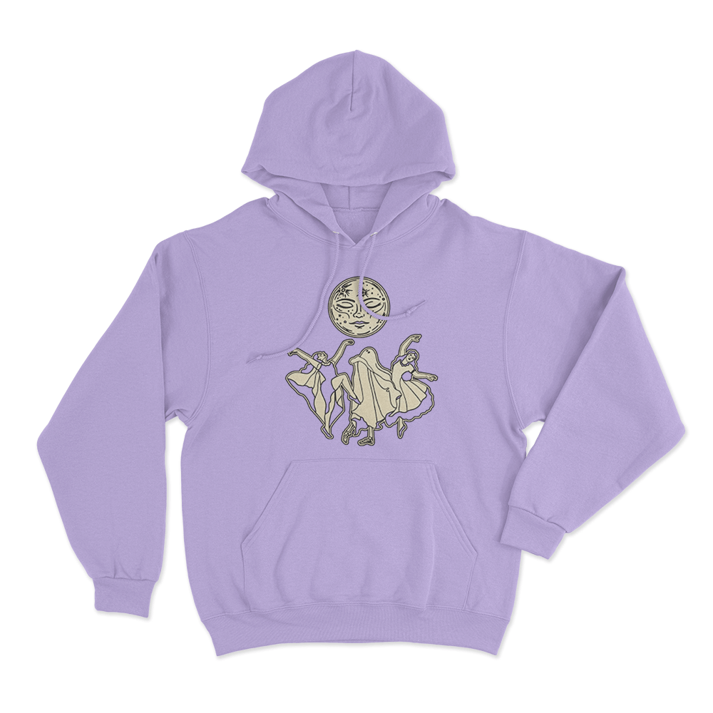 Dancing Moon Unisex Hoodie Purple Dancing Moon Unisex Hoodie Purple