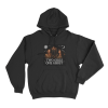 Two Girls One Ghost Speckled Photo Unisex Hoodie Black