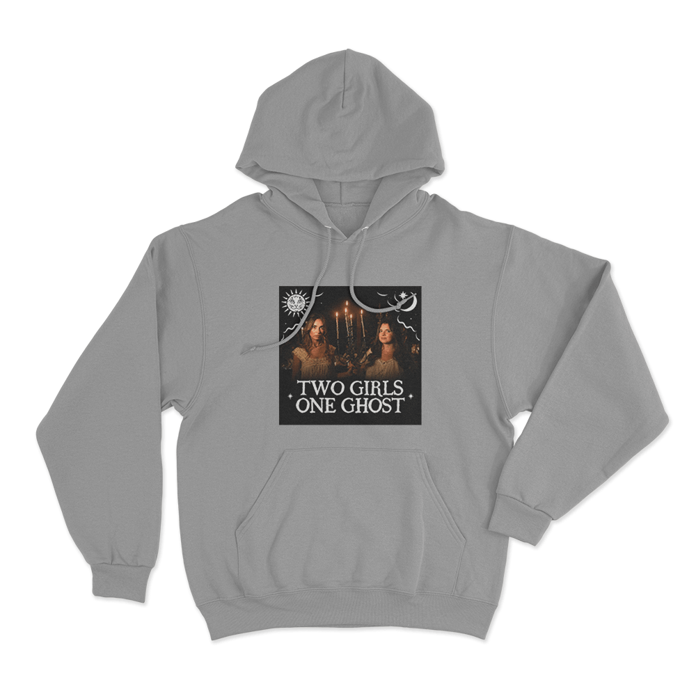 Two Girls One Ghost Speckled Photo Unisex Hoodie Grey Two Girls One Ghost Speckled Photo Unisex Hoodie Grey