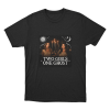 Two Girls One Ghost Speckled Photo Unisex T Shirt Black
