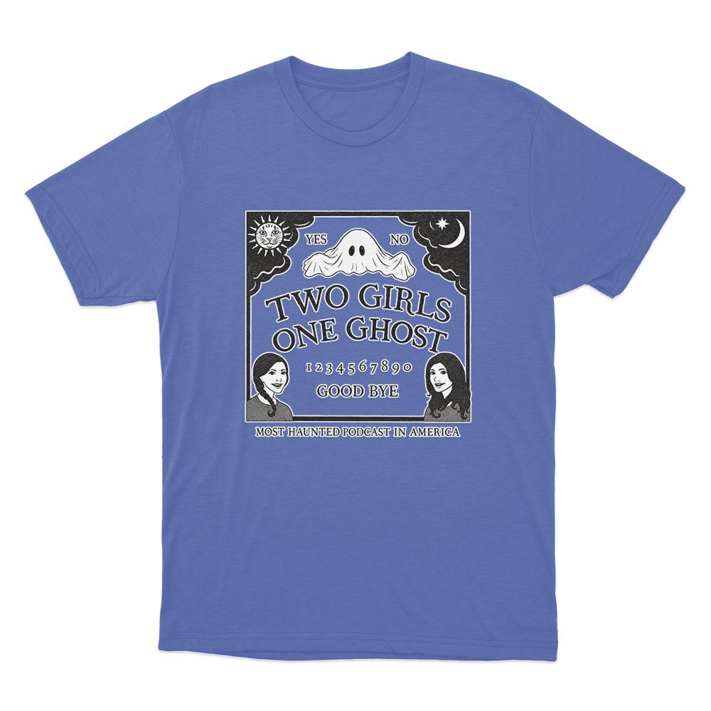 Two Girls One Ghost Spirit Board Unisex T Shirt Blue Two Girls One Ghost Spirit Board Unisex T Shirt Blue