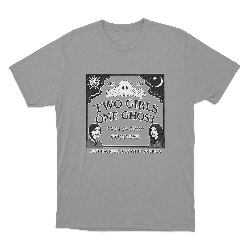 Two Girls One Ghost Spirit Board Unisex T Shirt Grey Two Girls One Ghost Spirit Board Unisex T Shirt Grey