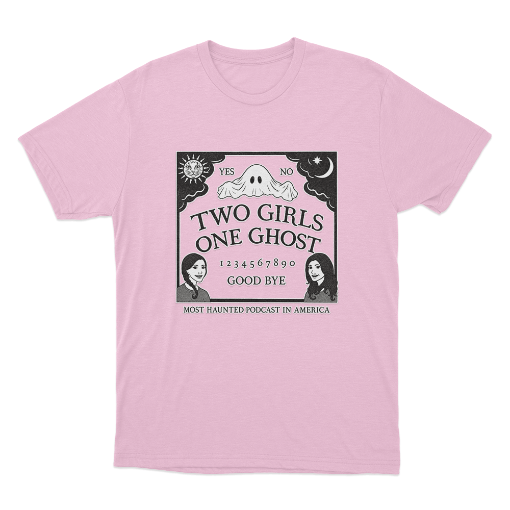 Two Girls One Ghost Spirit Board Unisex T Shirt Pink Two Girls One Ghost Spirit Board Unisex T Shirt Pink