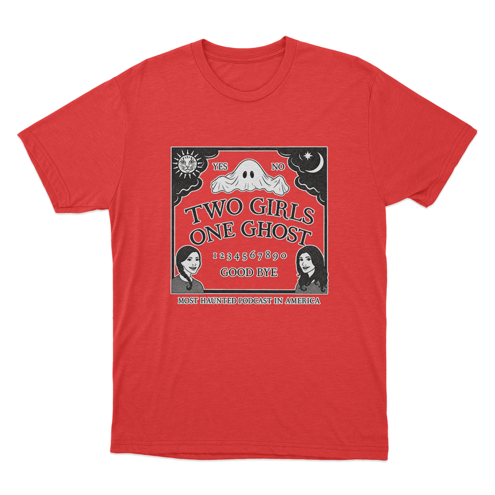 Two Girls One Ghost Spirit Board Unisex T Shirt Red Two Girls One Ghost Spirit Board Unisex T Shirt Red