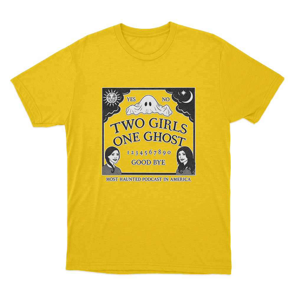 Two Girls One Ghost Spirit Board Unisex T Shirt Yellow Two Girls One Ghost Spirit Board Unisex T Shirt Yellow
