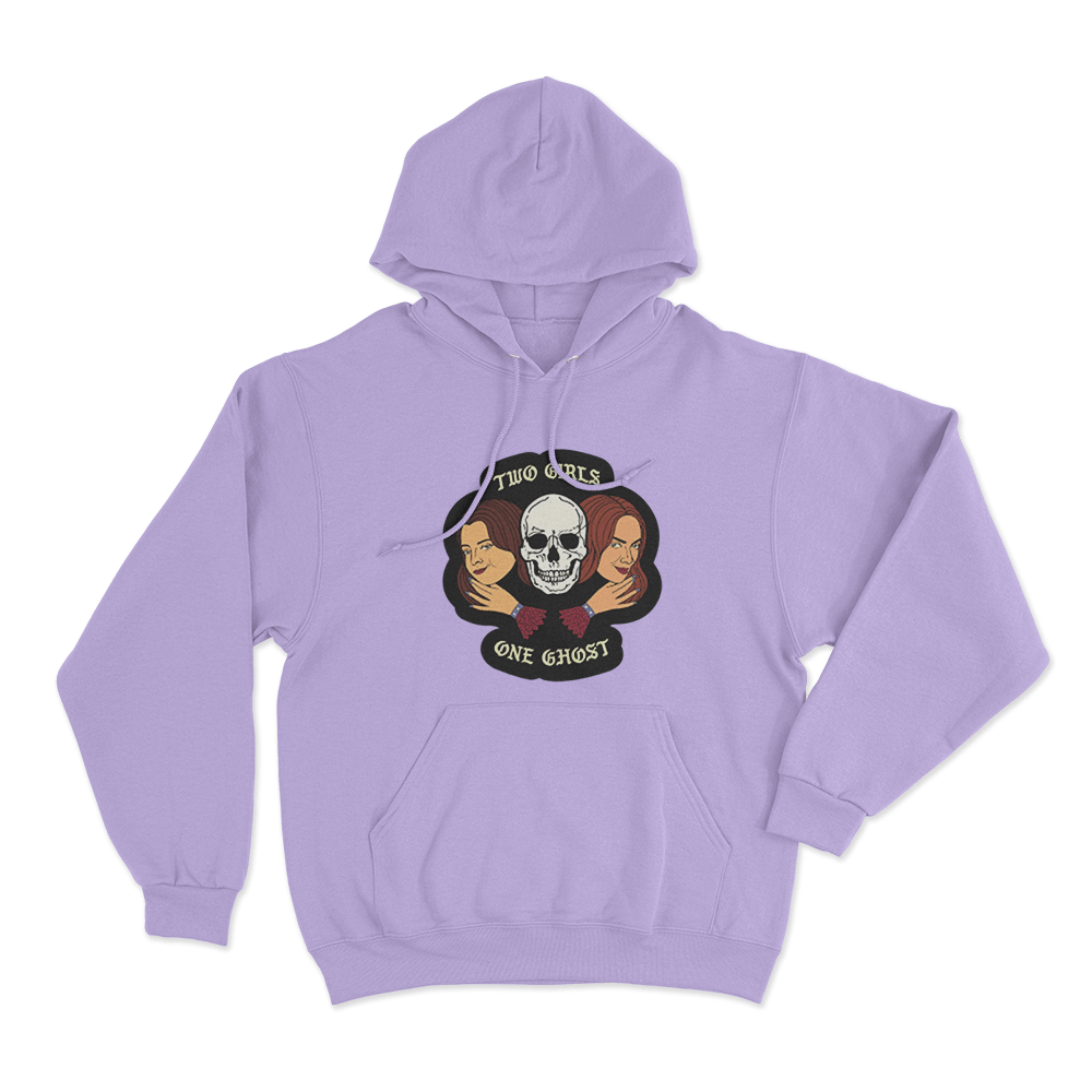 Two Girls One Ghost Unisex Hoodie Purple Two Girls One Ghost Unisex Hoodie Purple