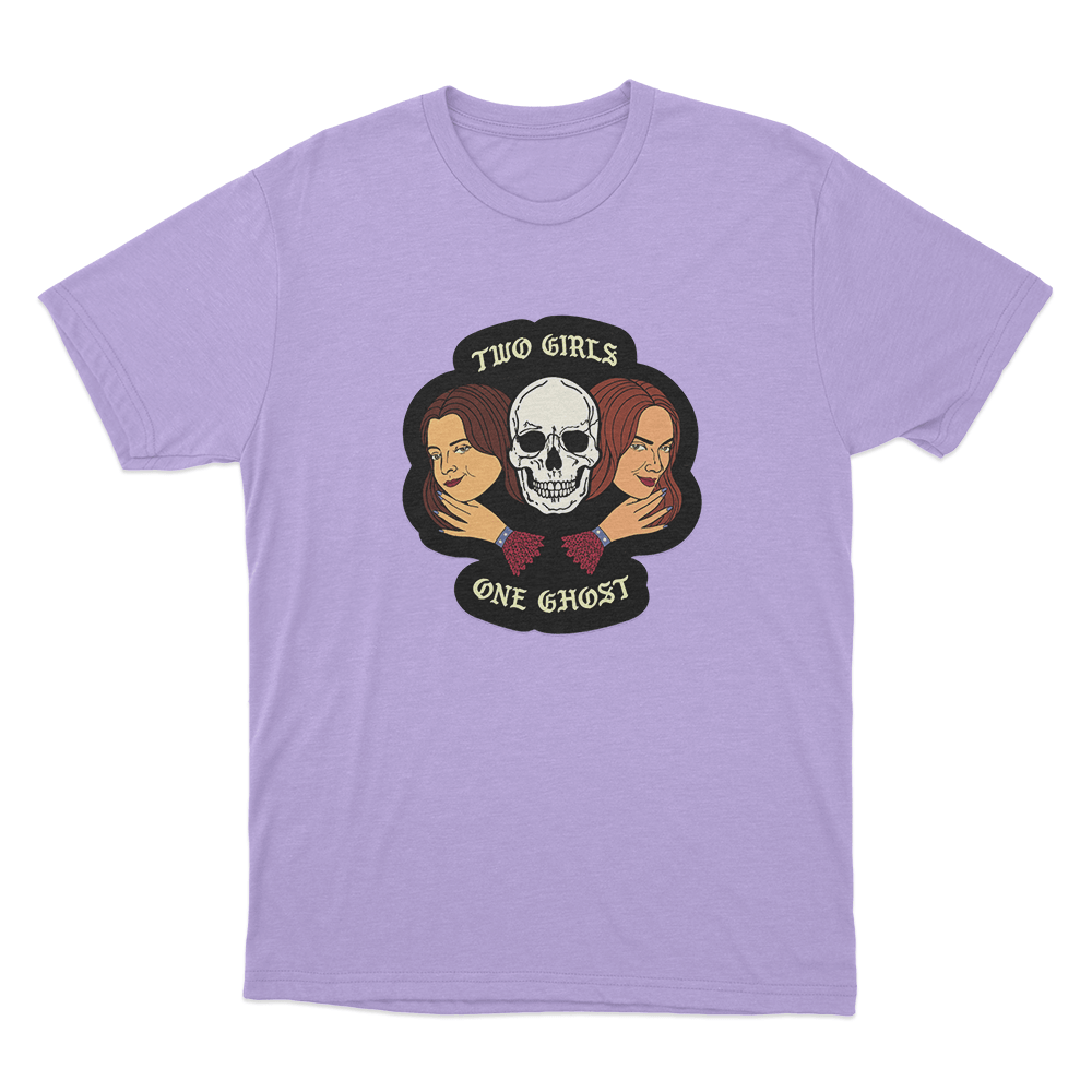 Two Girls One Ghost Unisex T Shirt Purple Two Girls One Ghost Unisex T Shirt Purple