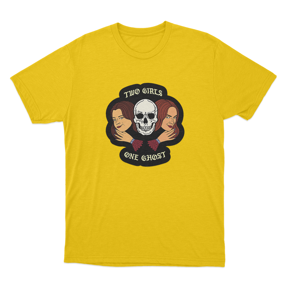 Two Girls One Ghost Unisex T Shirt Yellow Two Girls One Ghost Unisex T Shirt Yellow